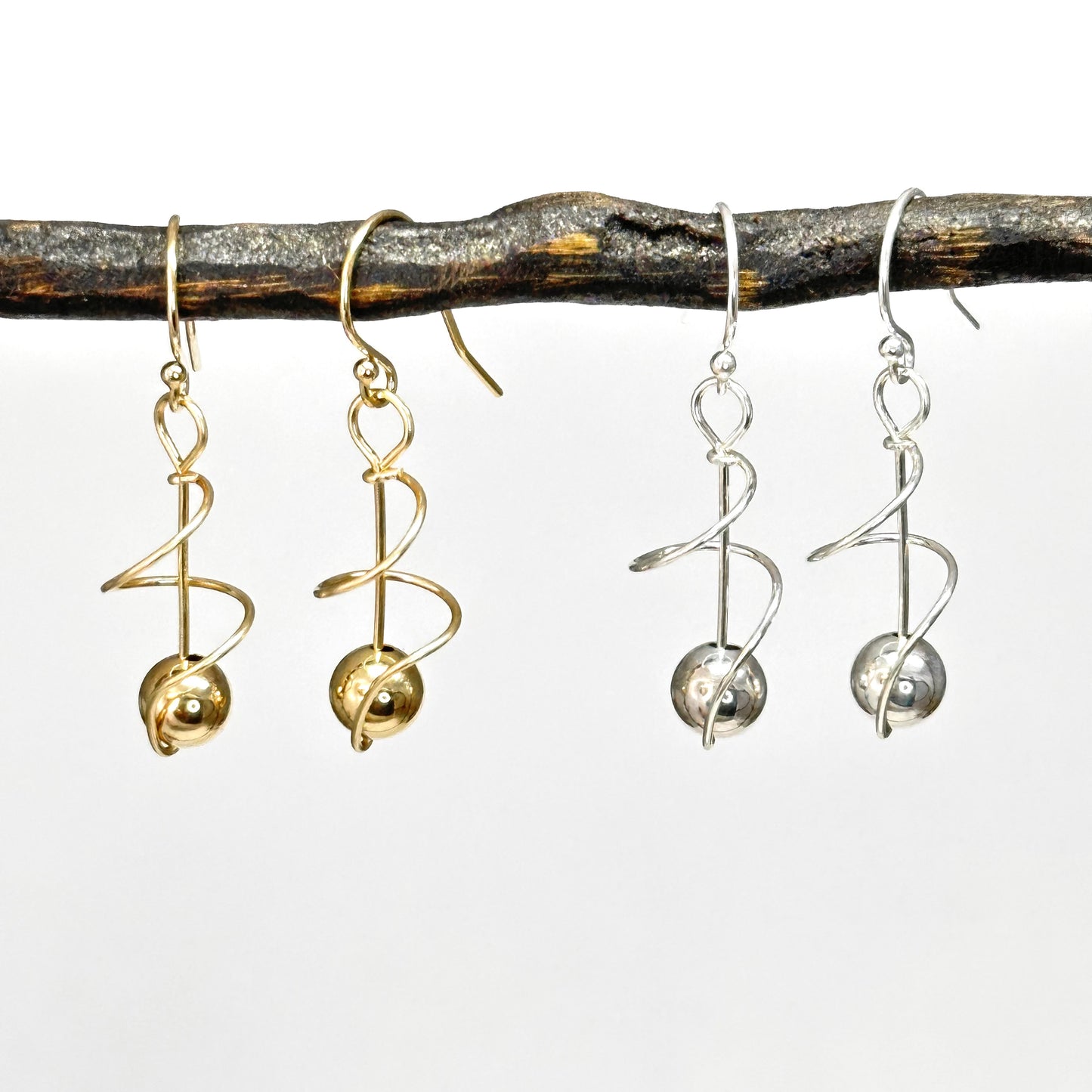 Twist Earring in Gold, Silver and Mixed Metal