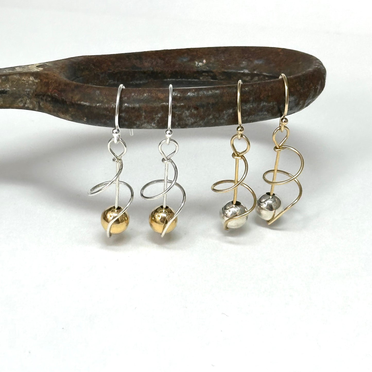 Twist Earring in Gold, Silver and Mixed Metal
