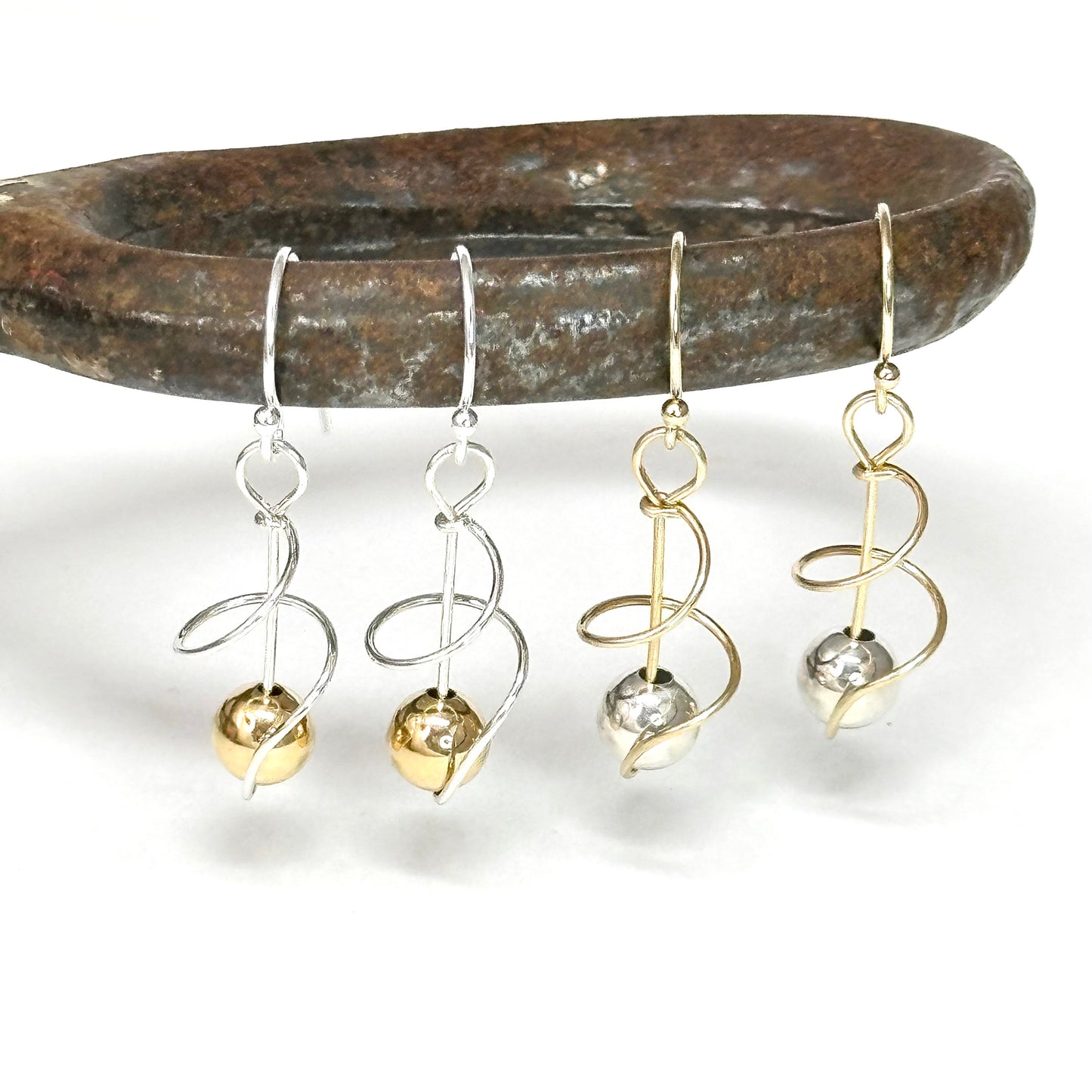 Twist Earring in Gold, Silver and Mixed Metal