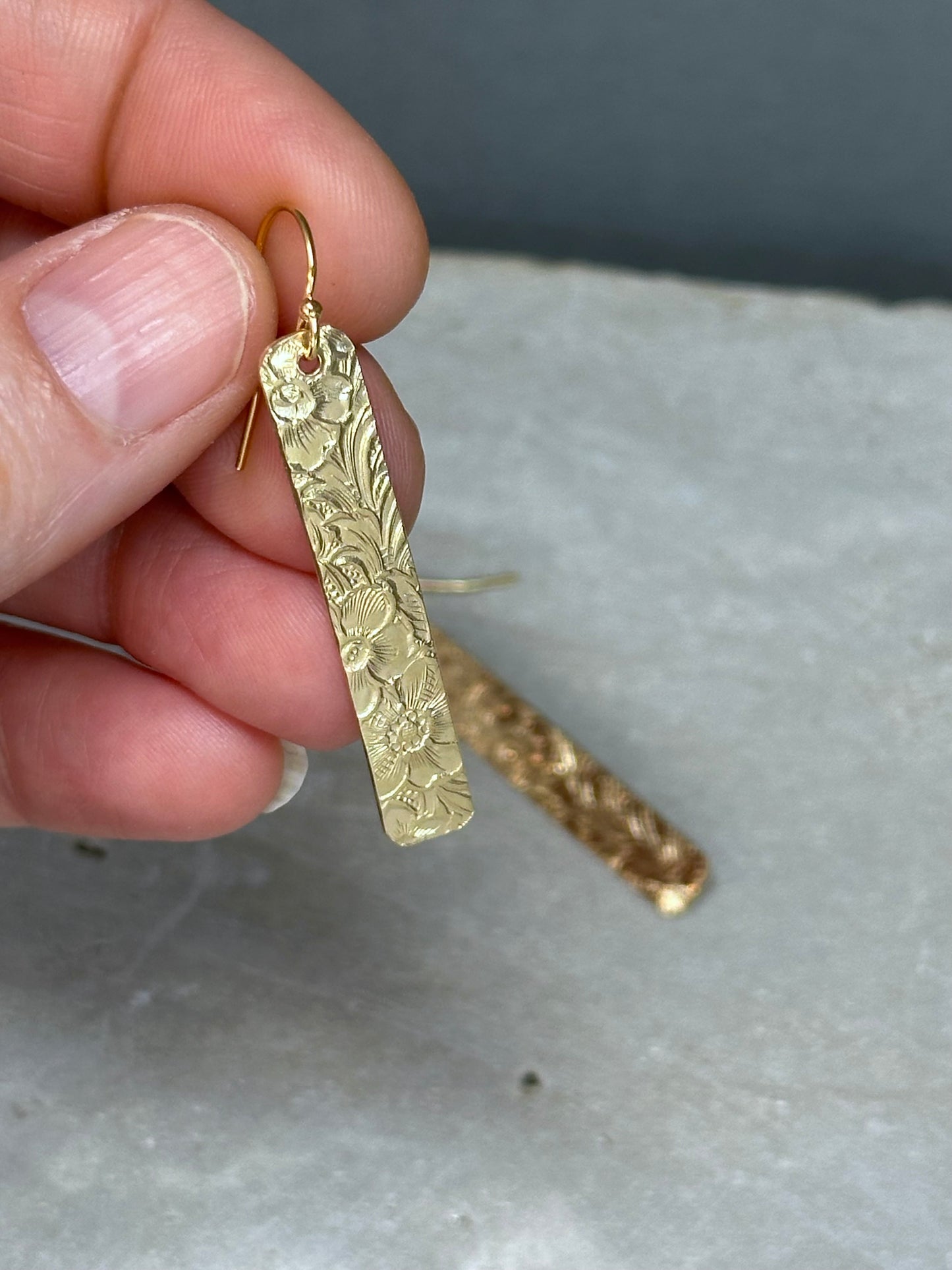 Flower Bar Earring