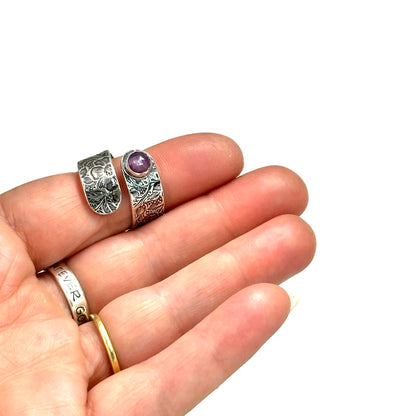 Adjustable Floral Wrap Ring - Choose Gemstone