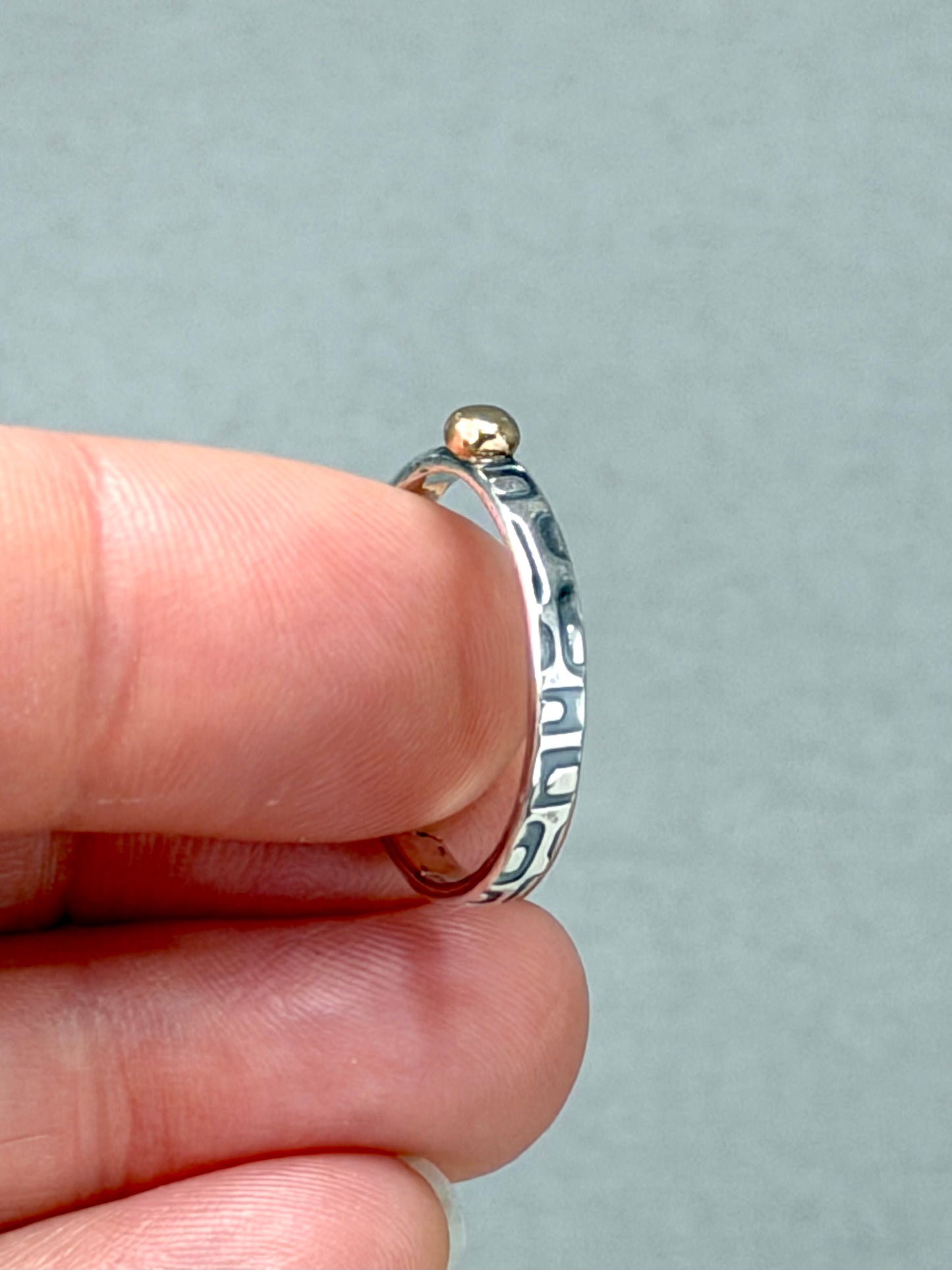 14kt Gold Nugget Stackable Ring