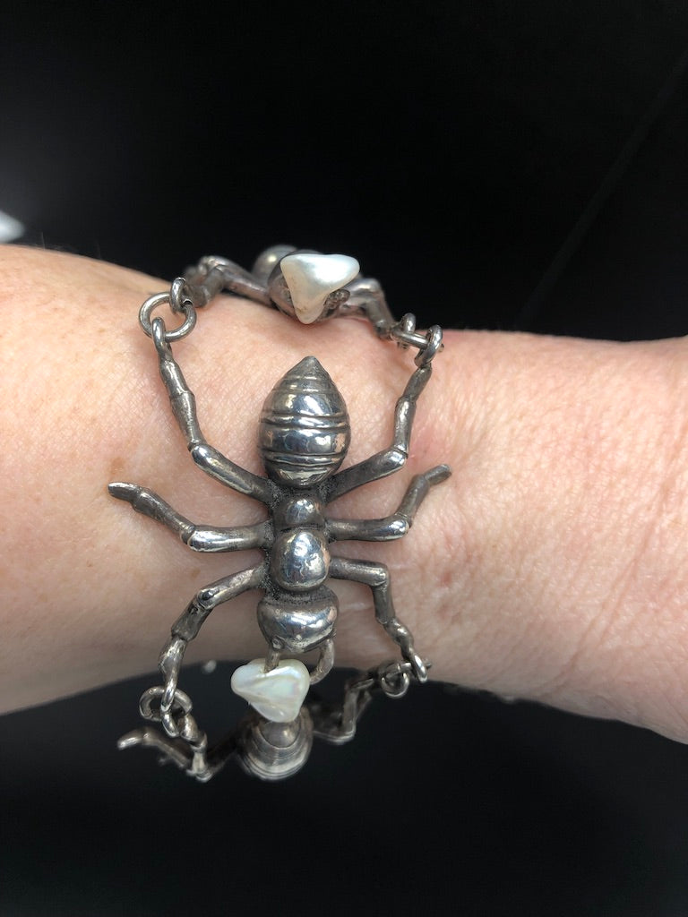 Sterling Silver Hand Sculpted Bracelet or Choker By Wendy Yothers