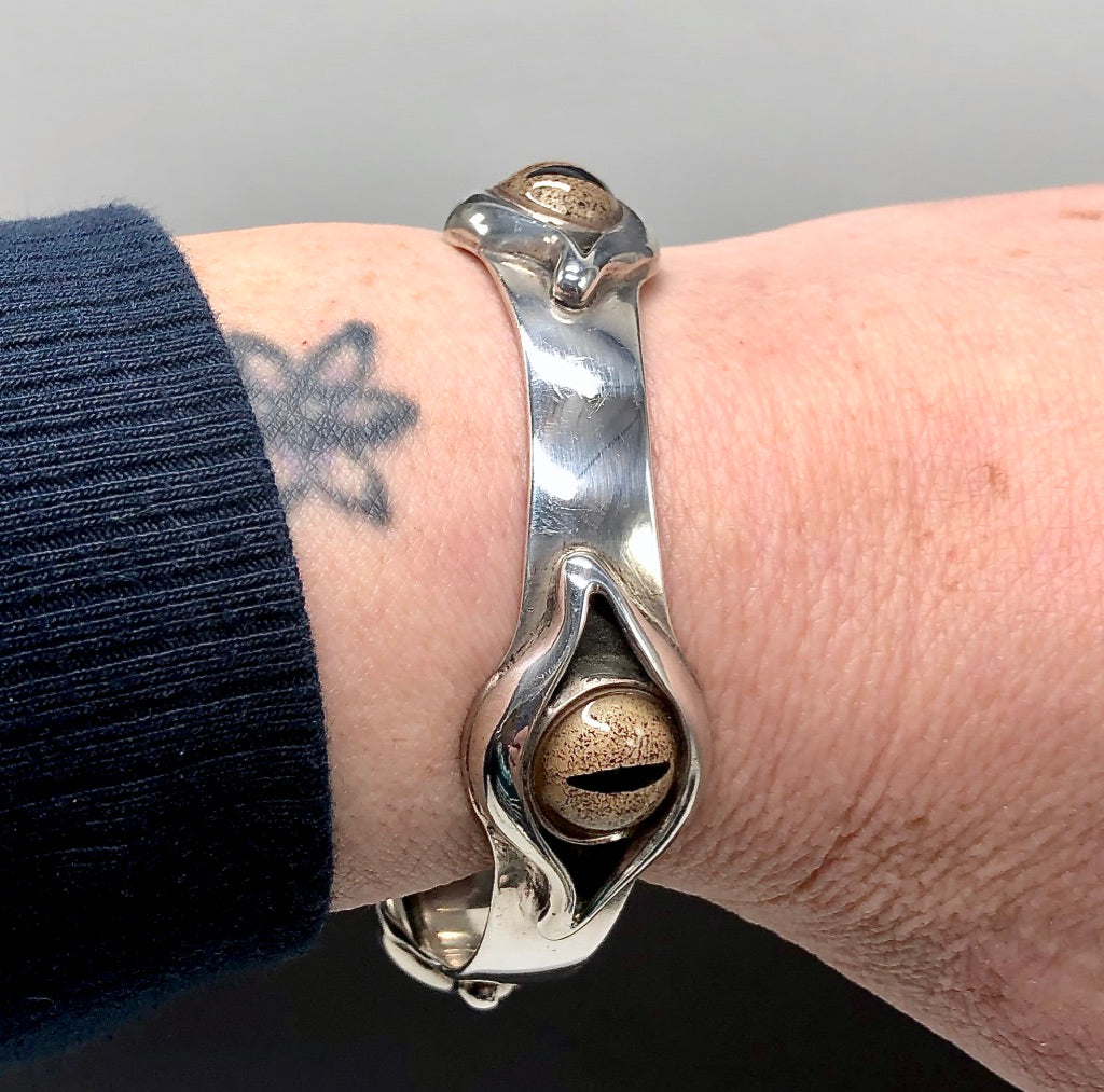 Gator Eye Sterling Silver Bracelet By Wendy Yothers