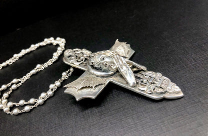 Sterling Silver Hand Sculpted Cross Pendant By Wendy Yothers