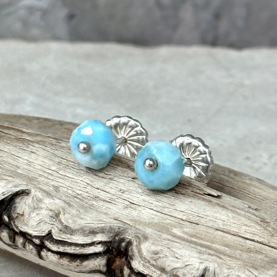 Larimar Stud Earrings