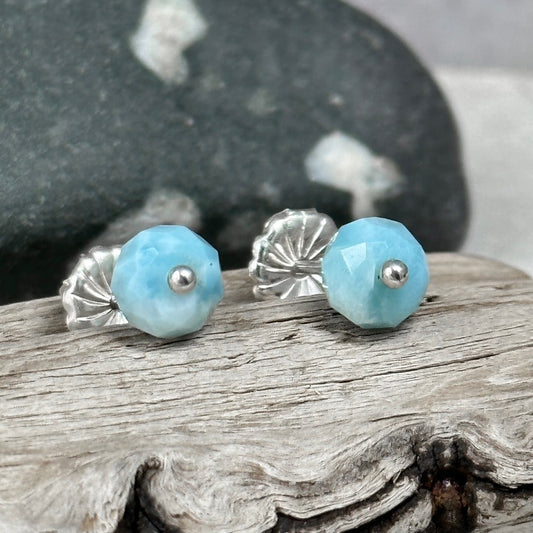 Larimar Stud Earrings