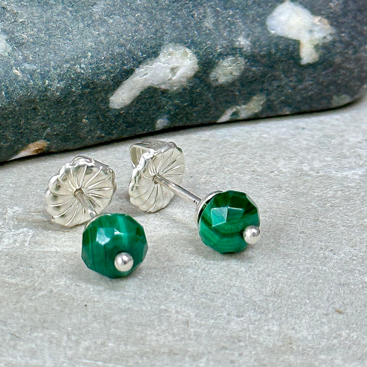 Malachite Stud Earrings