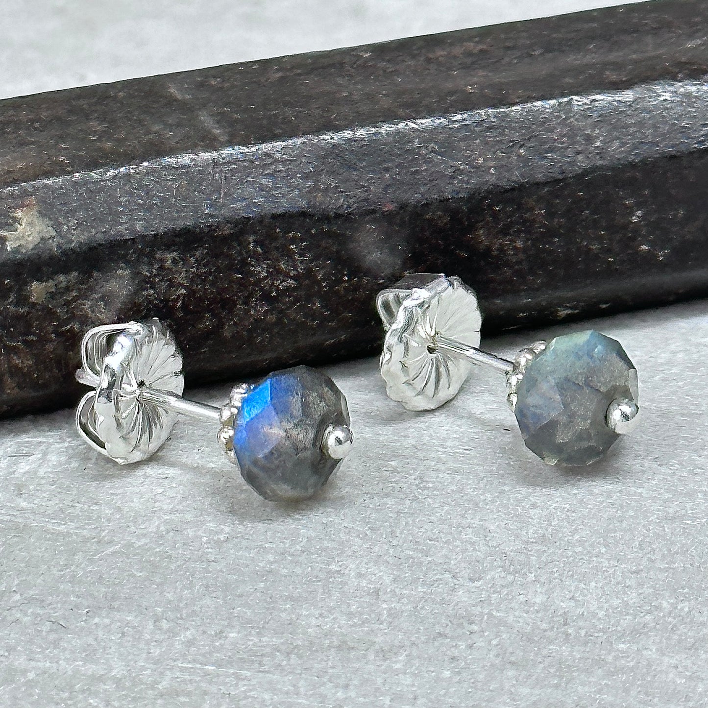 Labradorite Stud Earrings