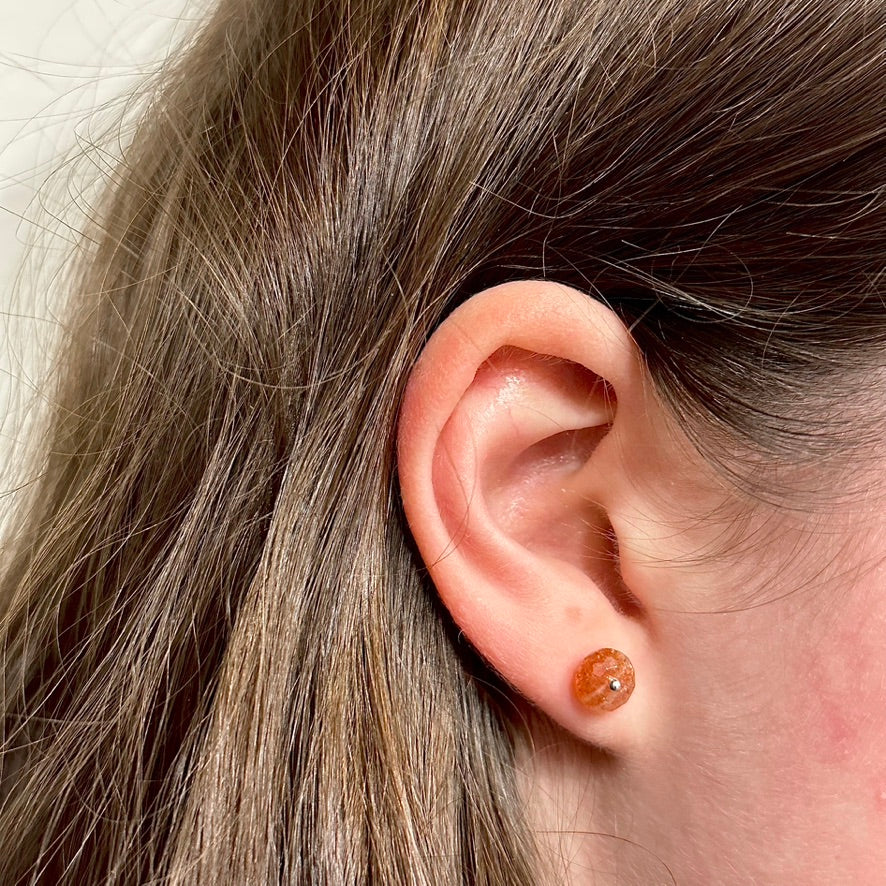 Sunstone Stud Earrings