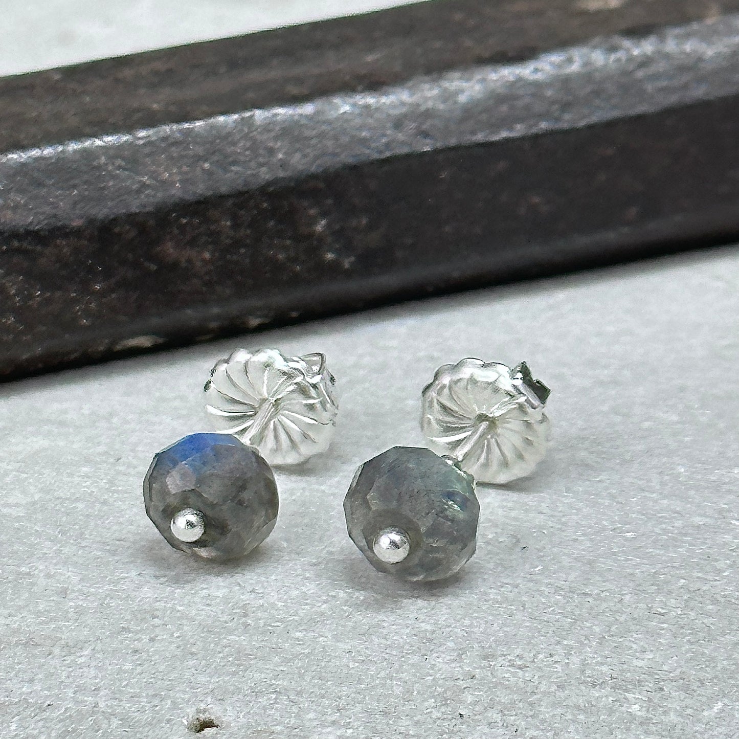 Labradorite Stud Earrings