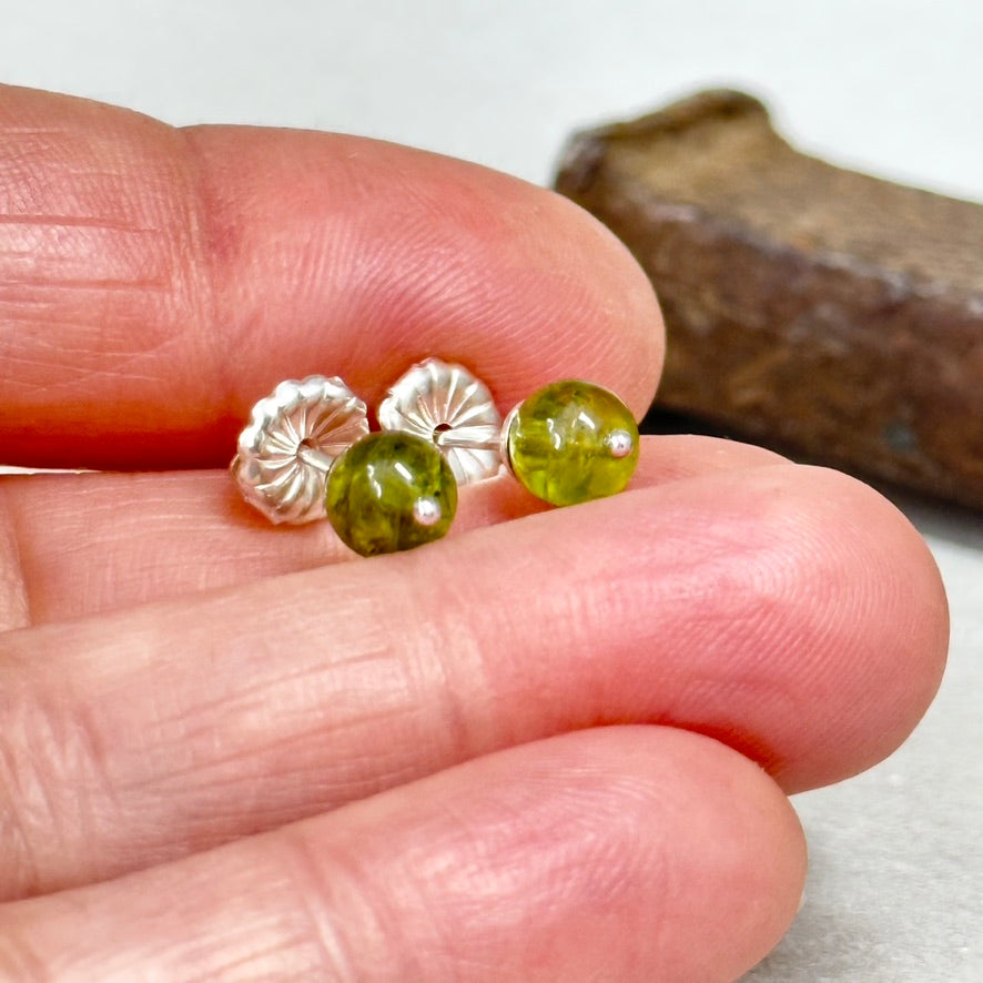Peridot Stud Earring