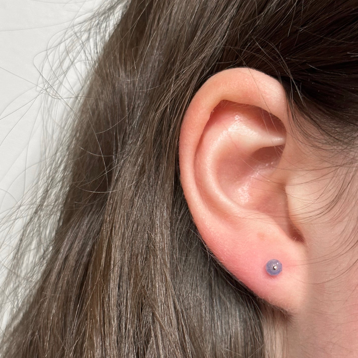 Tiny Tanzanite Stud Earrings