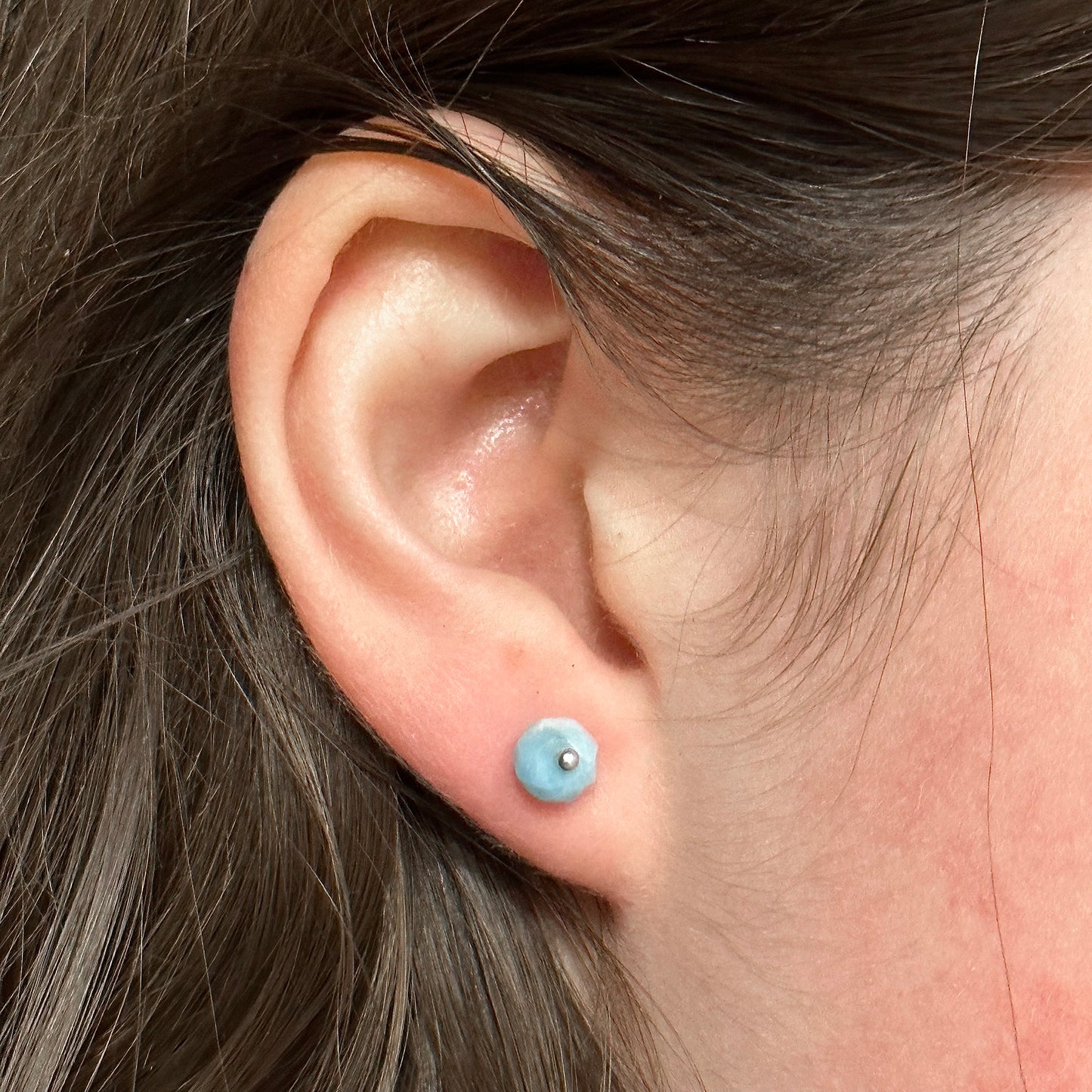 Larimar Stud Earrings