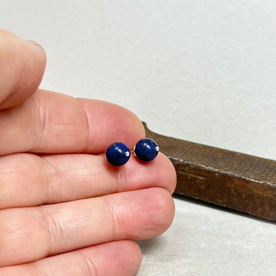 Lapis Stud Earrings