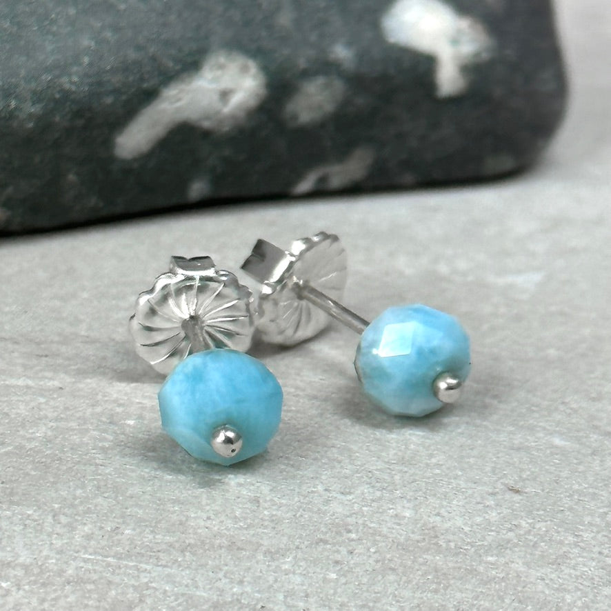 Larimar Stud Earrings