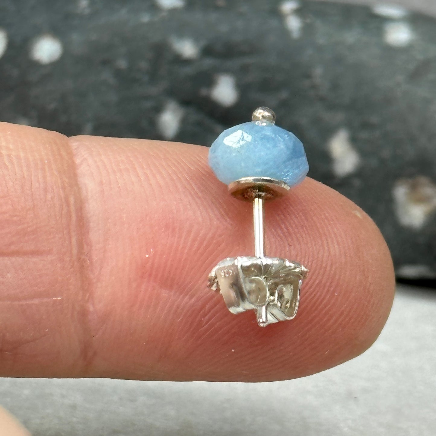 Aquamarine Stud Earring