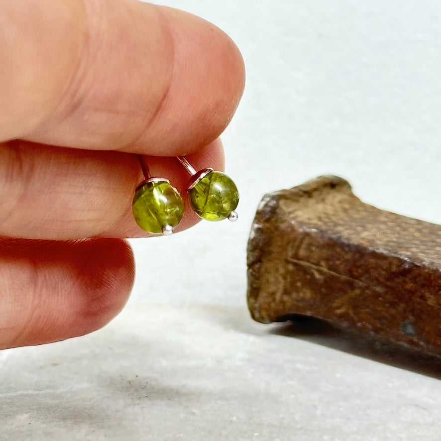 Peridot Stud Earring
