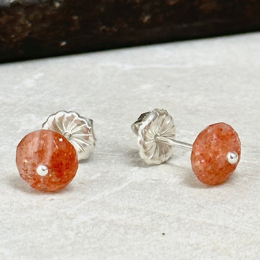 Sunstone Stud Earrings