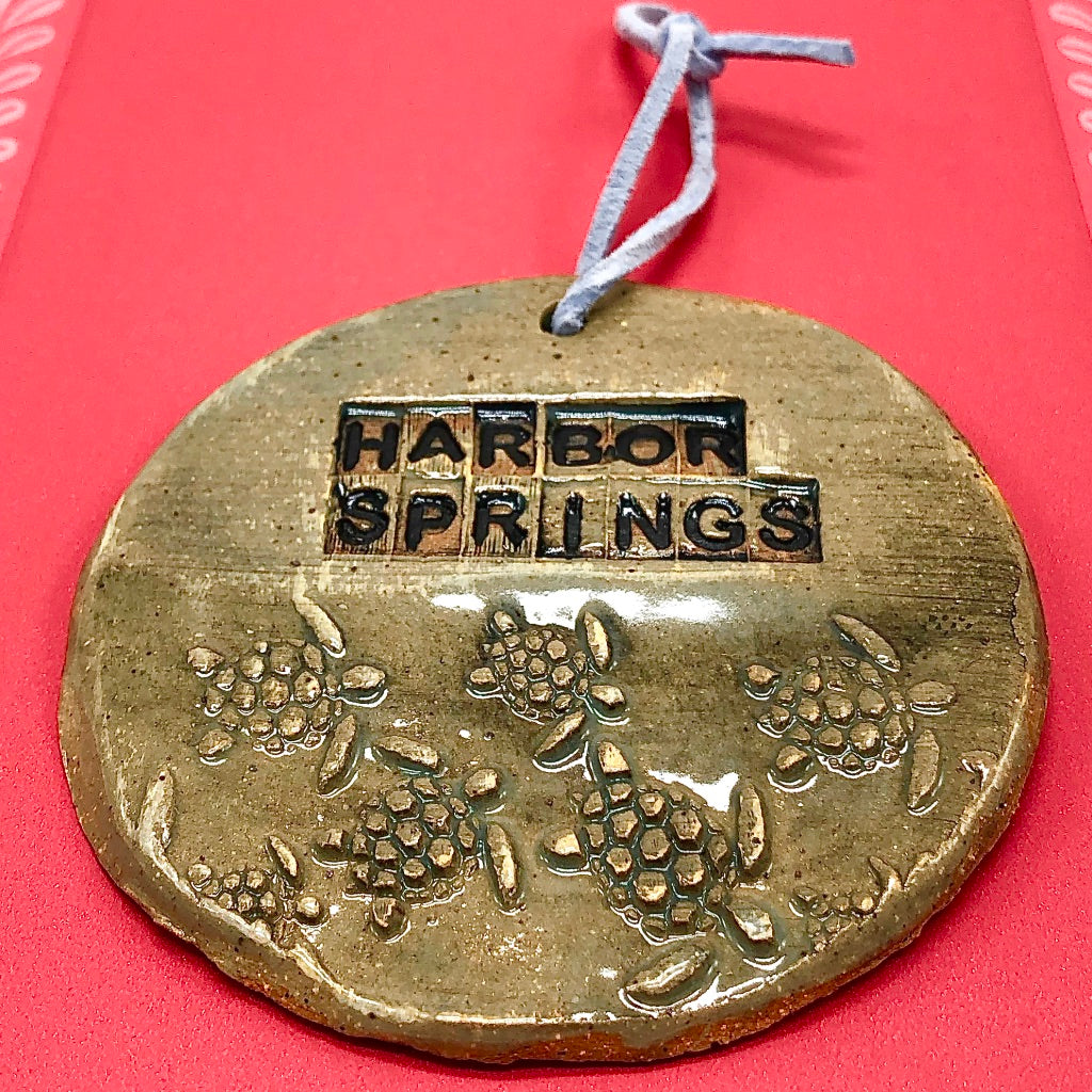 Handmade Ceramic Harbor Springs Ornament