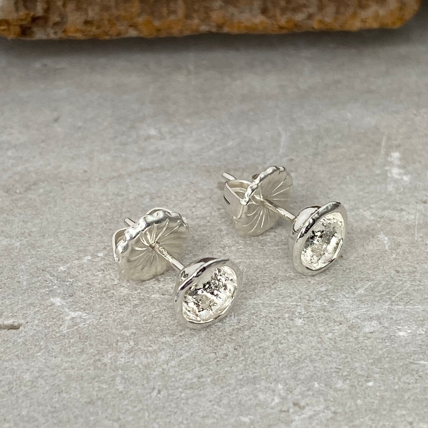 "Droplet" Silver Stud Earrings