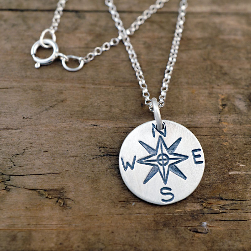 Not All Who Wander Compass Charm
