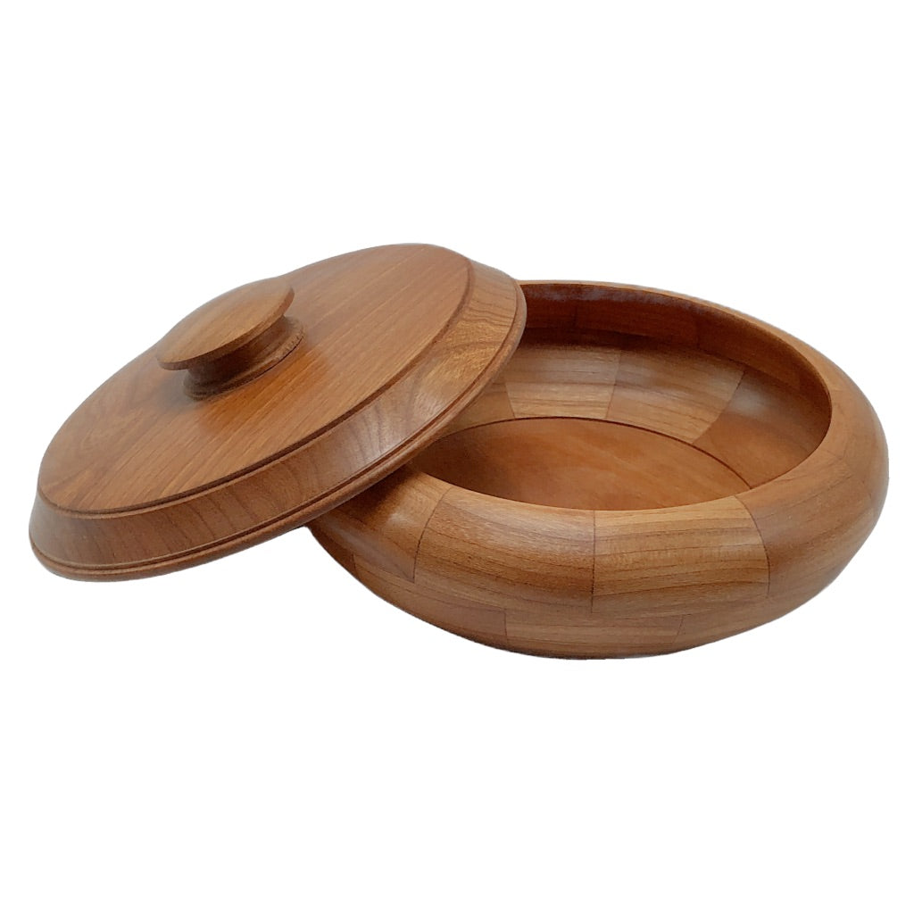 Lidded Cherry Wood Keepsake Bowl