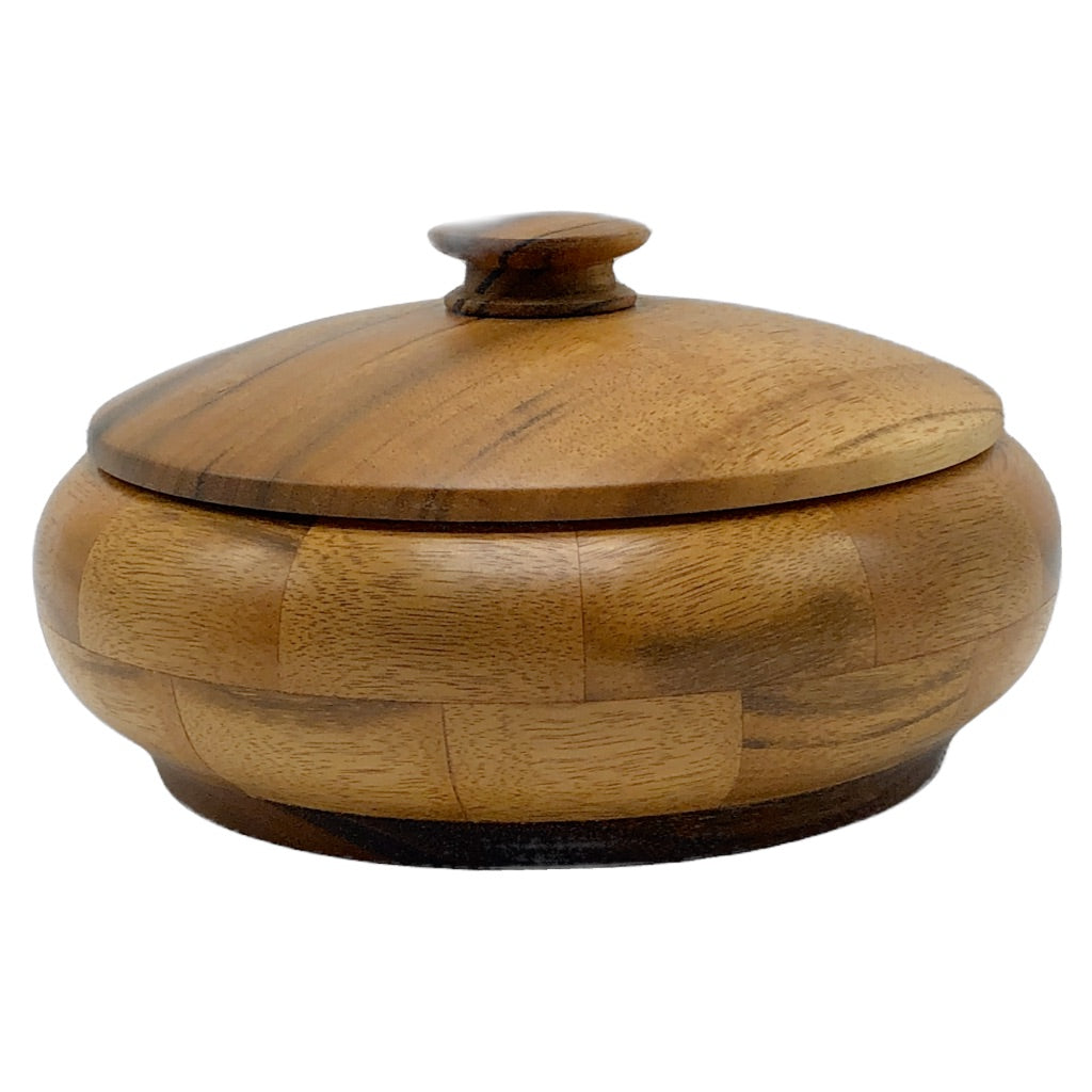 Lidded Goncolo Wood Keepsake Bowl