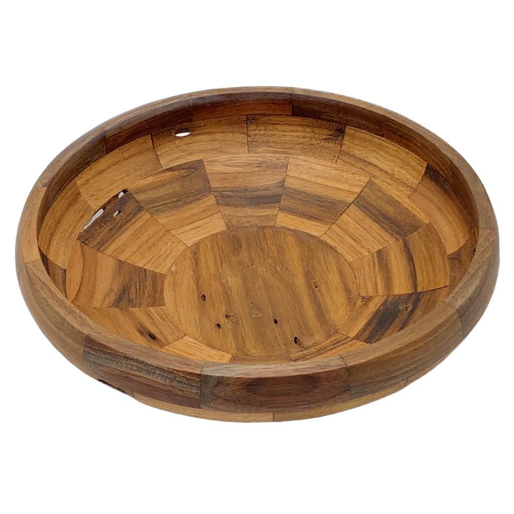 Wormy Butternut Wood Turned Fruit Bowl