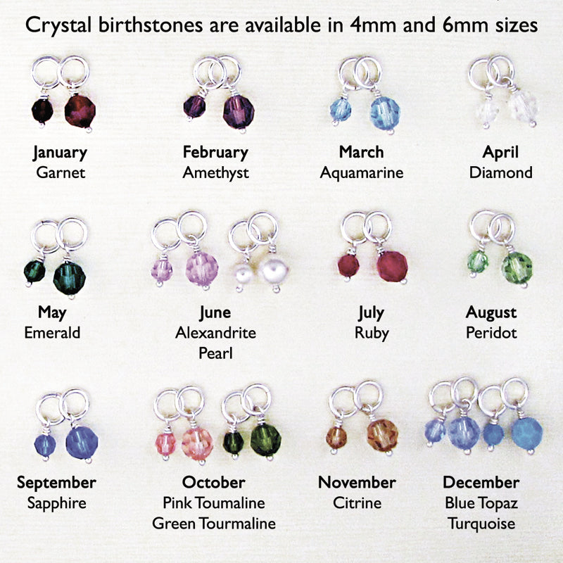 Crystal Birthstone Charms