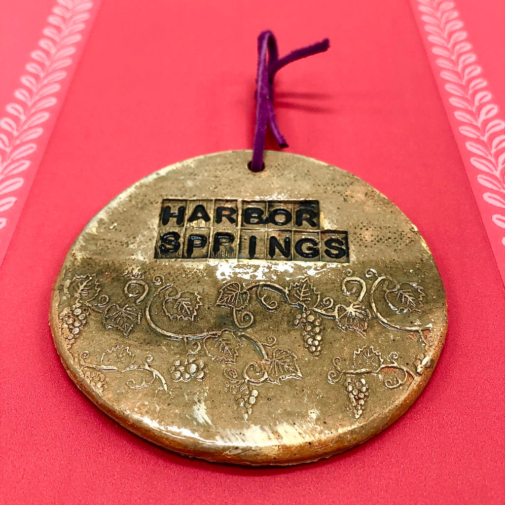 Handmade Ceramic Harbor Springs Ornament
