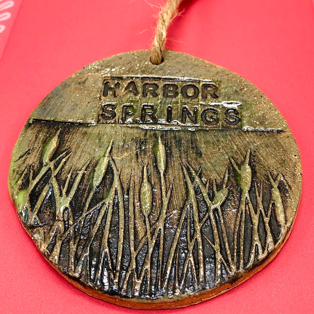 Handmade Ceramic Harbor Springs Ornament