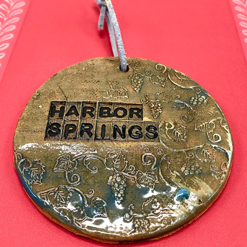 Handmade Ceramic Harbor Springs Ornament