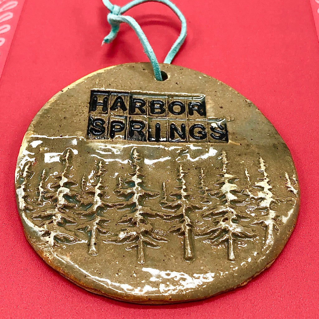 Handmade Ceramic Harbor Springs Ornament