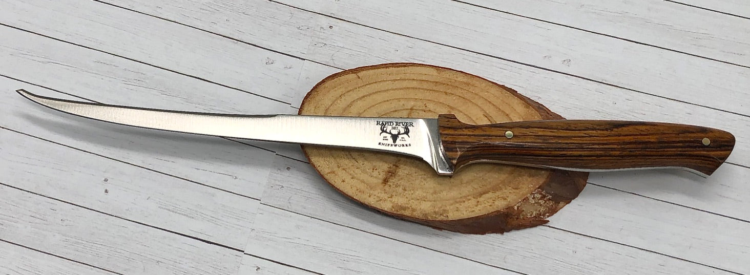 Double Edge Fillet Knife with Sheath, Made in Michigan