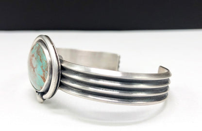 Turquoise Goddess Sterling Silver Cuff Bracelet