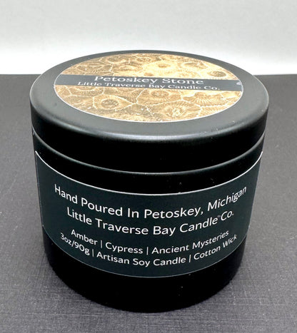 Hand Poured Petoskey Stone Soy Candle