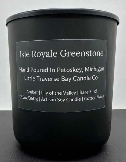Hand Poured Isle Royale Greenstone Soy Candle