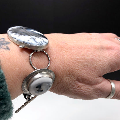 Dendritic Opal Chunky Link Bracelet