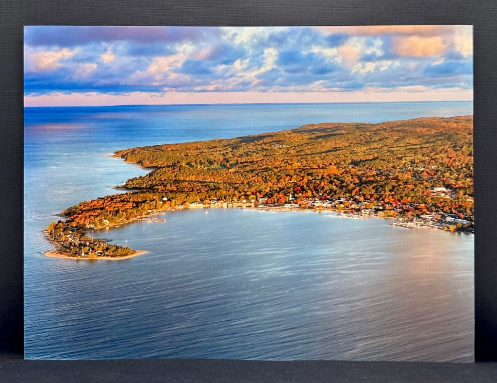 Aerial view, photo, harbor springs, fall colors, hanni gallery