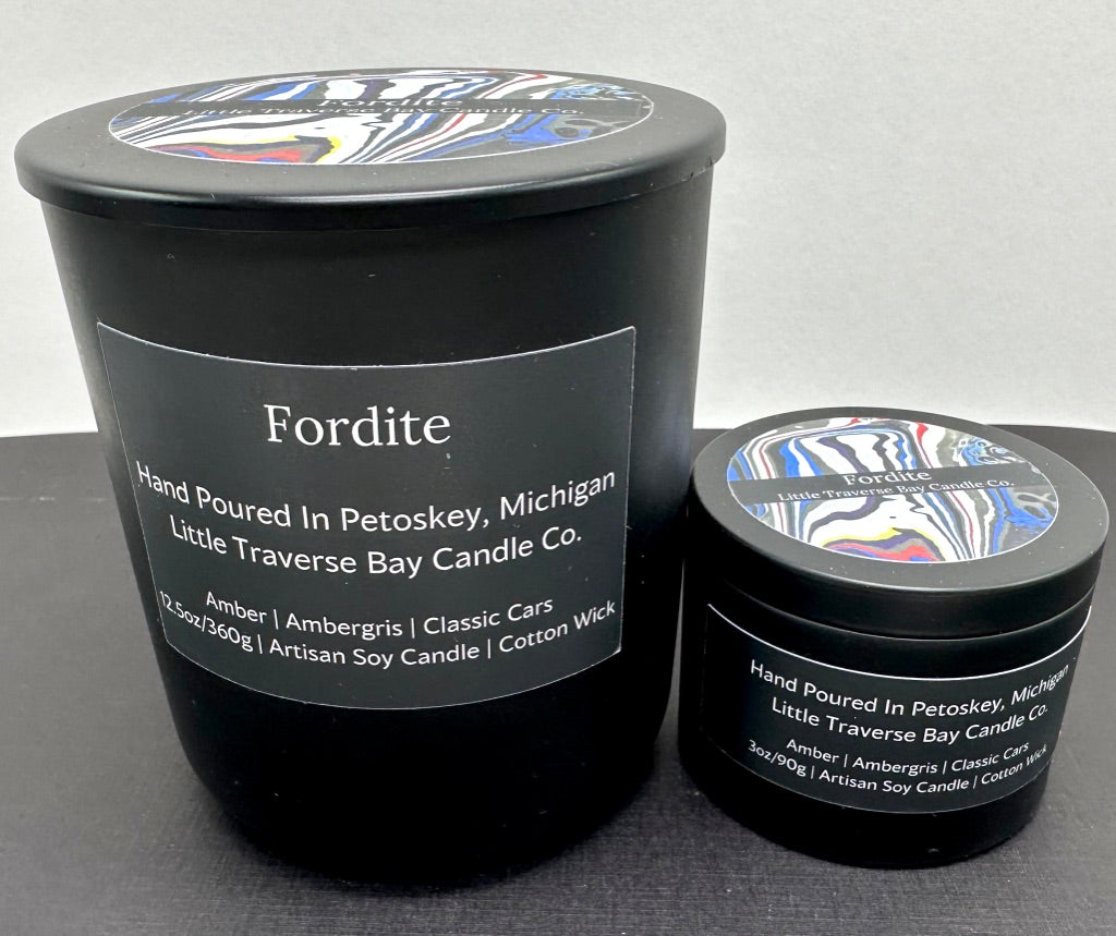 Hand Poured Fordite Soy Candle
