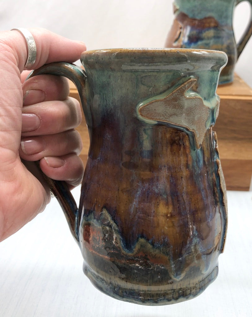 Handmade Michigan Petoskey Stone Ceramic Mug