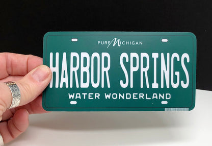 Michigan Water Wonderland Harbor Springs License Plate Sticker