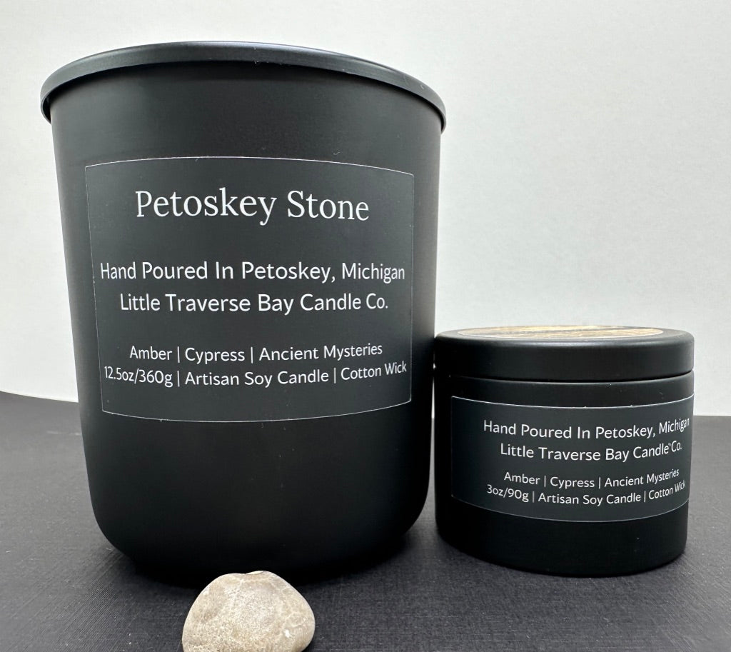 Hand Poured Petoskey Stone Soy Candle