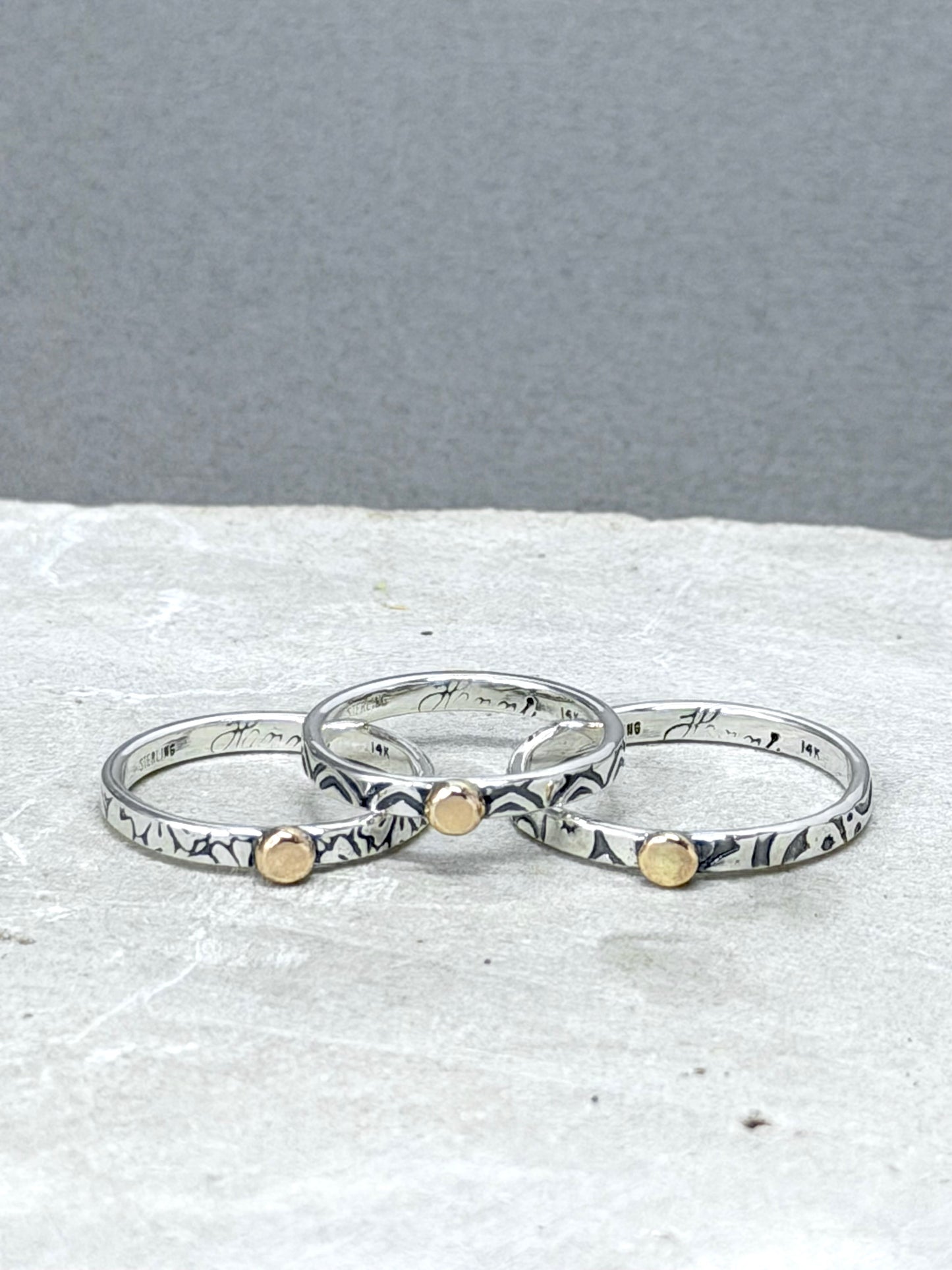 14kt Gold Nugget Stackable Ring