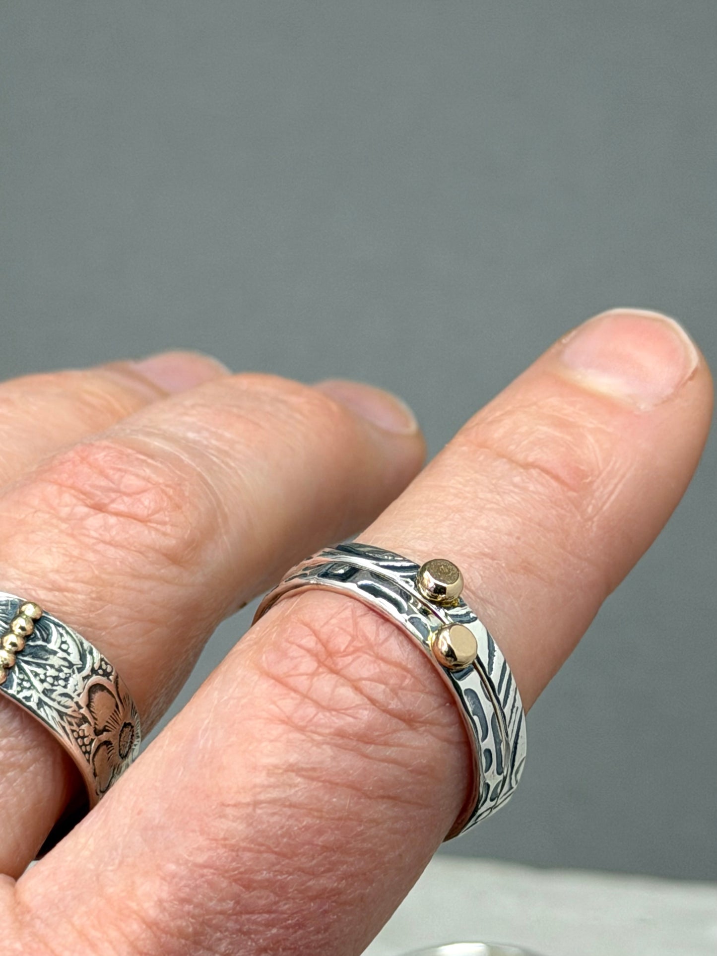14kt Gold Nugget Stackable Ring
