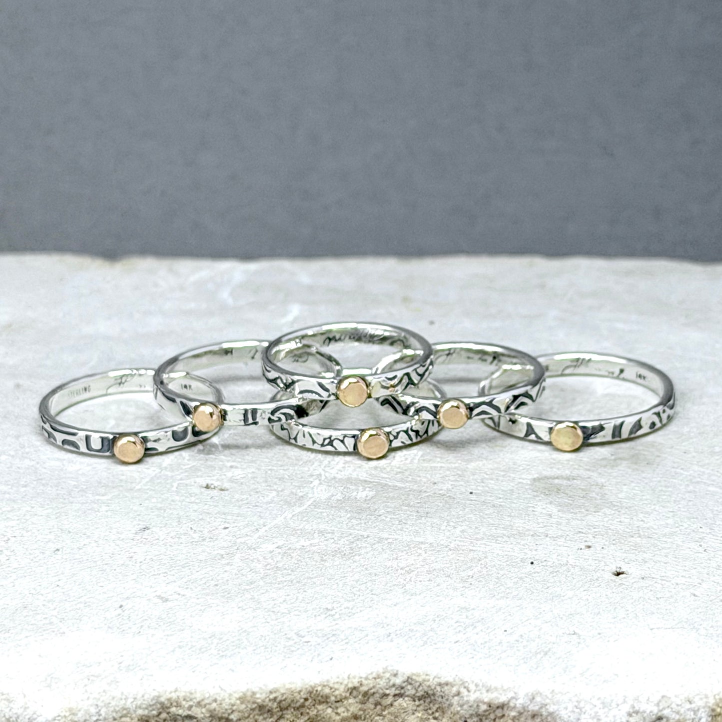 14kt Gold Nugget Stackable Ring
