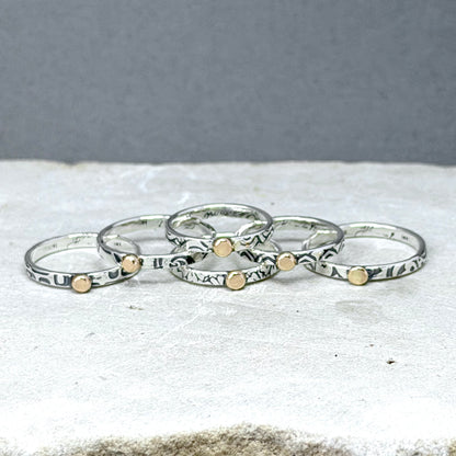 14kt Gold Nugget Stackable Ring