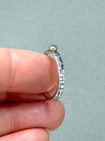 14kt Gold Nugget Stackable Ring