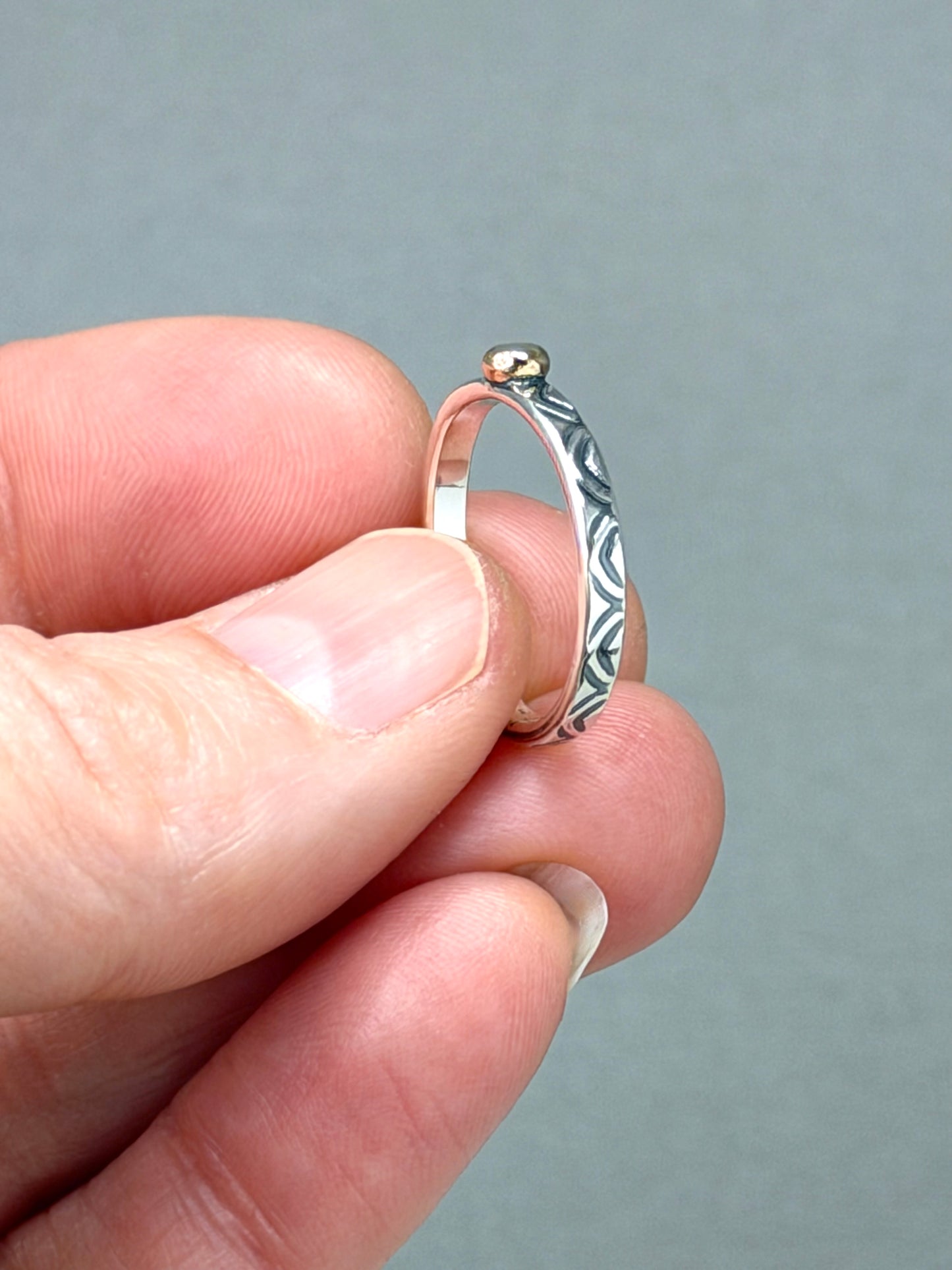 14kt Gold Nugget Stackable Ring